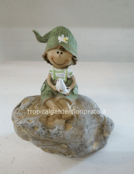 Folletto buona fortuna su sasso