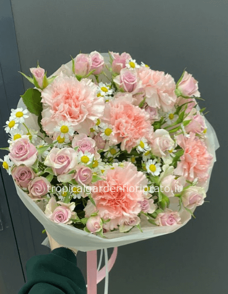 Bouquet rose e garofani