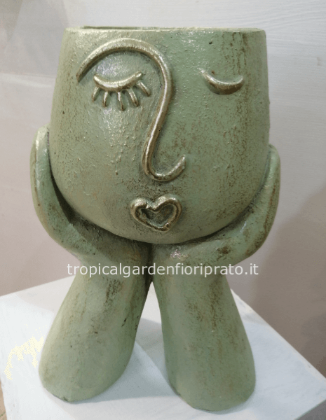 Figura grande testa stilizzata, altezza 42 cm , diametro 20 cm