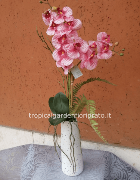 Orchidee artificiale con vaso