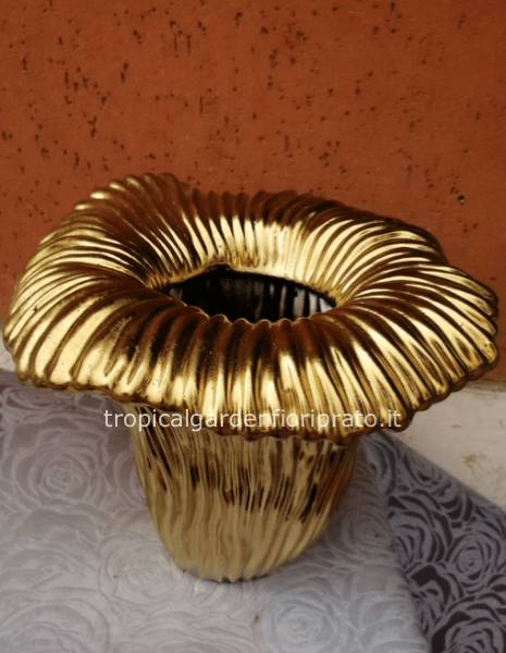 Vaso ceramica oro