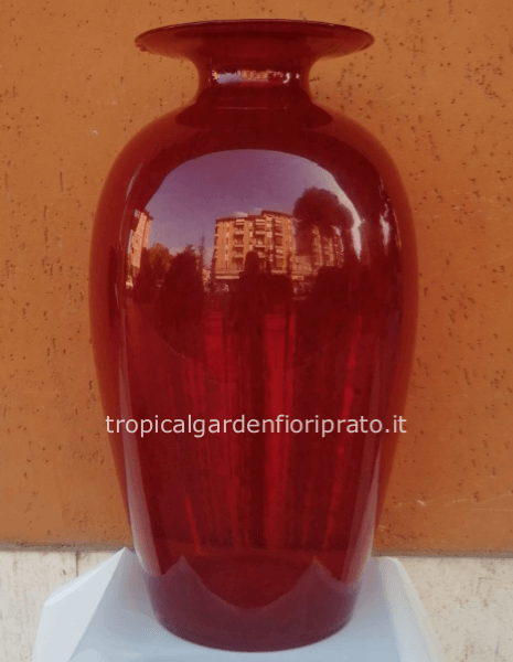 Vaso vetro rosso, dimensione grande