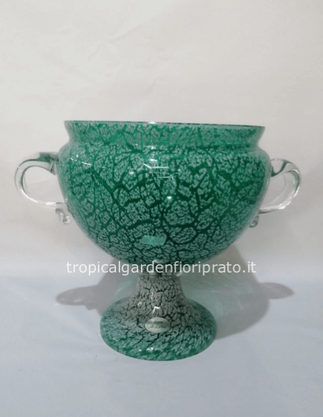 Coppa- vaso vetro artistico, prodotto in Italia