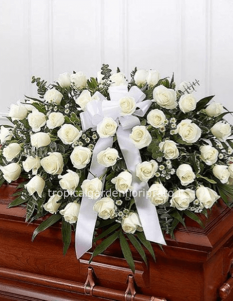 Cuscino essenziale di rose bianche