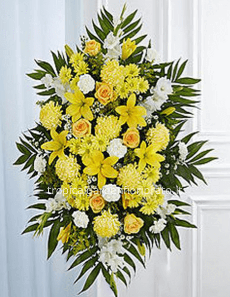 Cuscino essenziale giallo e bianco