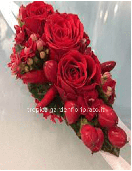 Bracciale laurea con rose, bacche e peperoncini