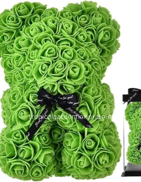 Orso grande 50 cm, colore verde ,con scatola