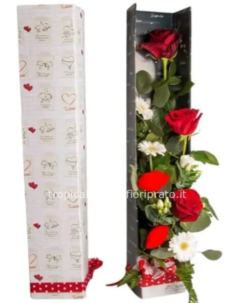 Rose rosse in box elegante