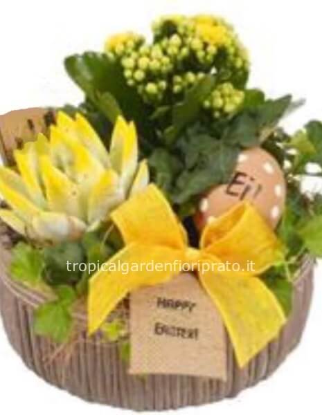 Composizione essenziale con vaso in pvc