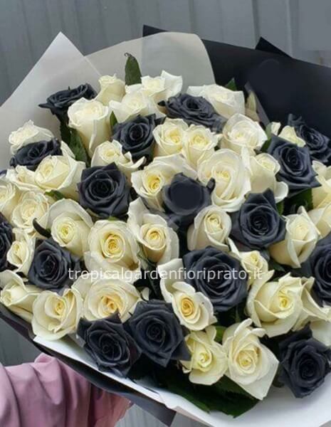 Bouquet rose bianche e nere
