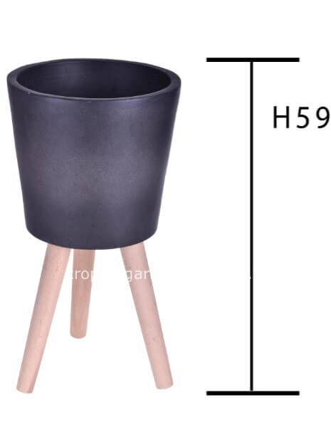 Portavaso con gambe in faggio diametro 31 cm, altezza 59 cm