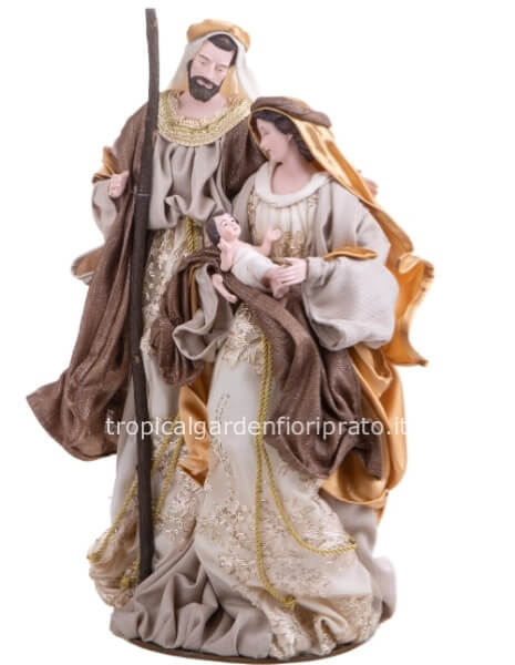 Natività su base rotonda H 47 cm