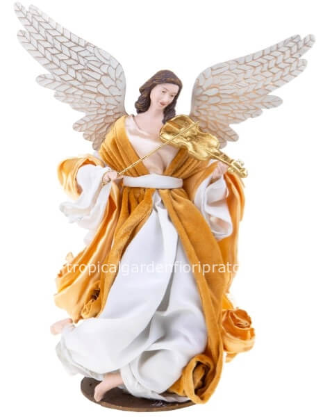 	 Angelo con violino su base altezza 34 cm