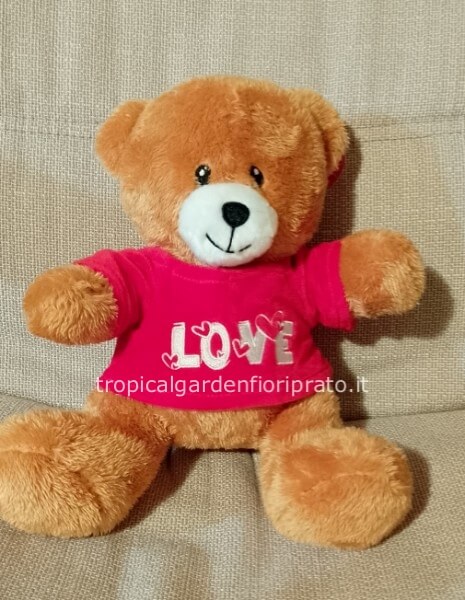 Orsetto Teddy love peluche h 25 cm