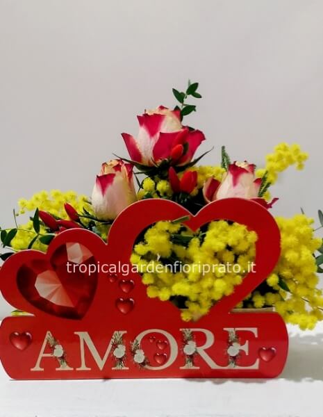 Flower box due cuor