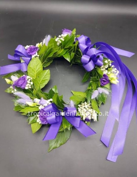 Corona alloro laurea viola n°5